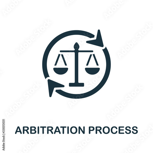 Arbitration Process icon. Simple illustration from digital law collection. Creative Arbitration Process icon for web design, templates, infographics and more