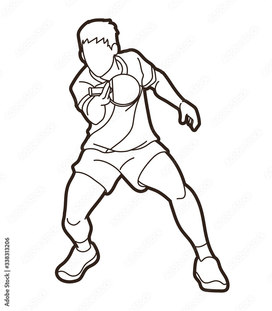 Ping Pong player, Table tennis action cartoon graphic vector Ping Pong player, Table tennis action cartoon graphic vector