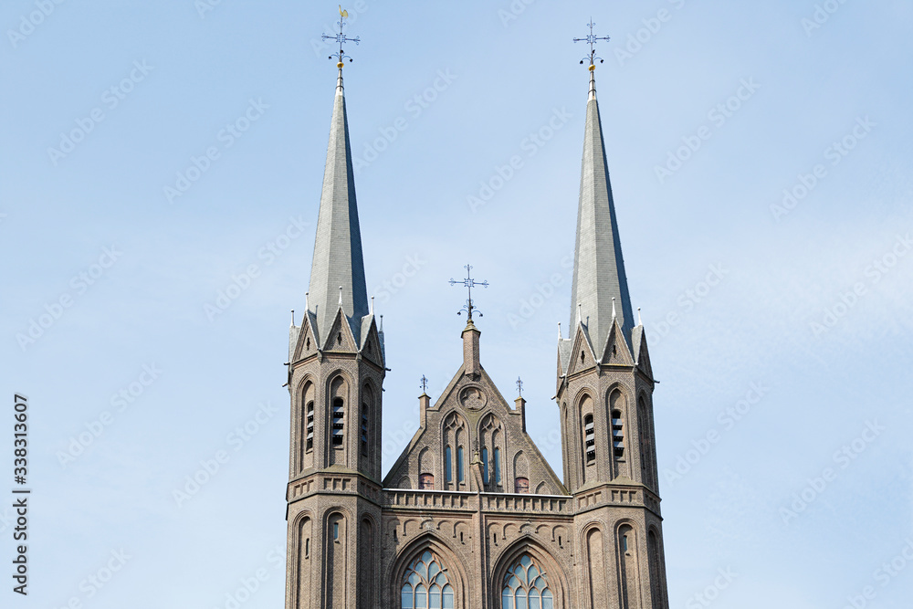 View of De Krijtberg Kerk, a Roman Catholic church dedicated to St Francis Xavier located in Amsterdam, The Netherlands