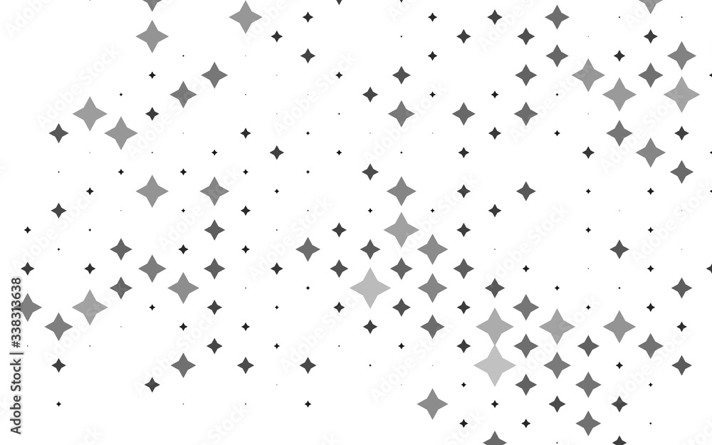 Obraz premium Light Silver, Gray vector layout with bright stars. Decorative shining illustration with stars on abstract template. Smart design for your business advert.
