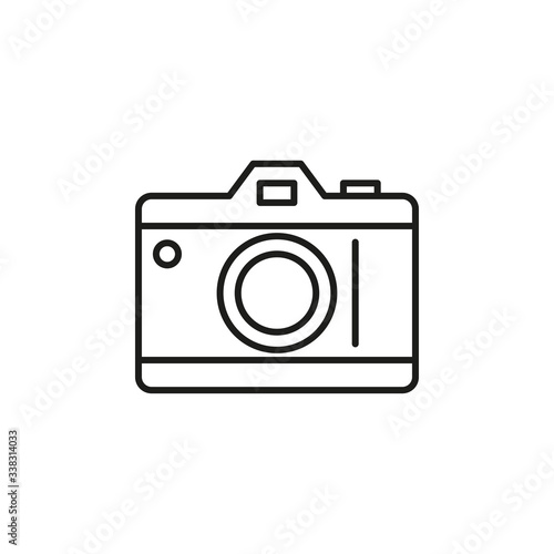 Camera icon vector on white background