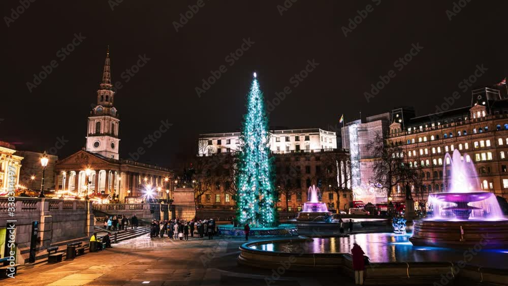 timelapse of Christmas city at the night london timelapse of Christmas city at the night london