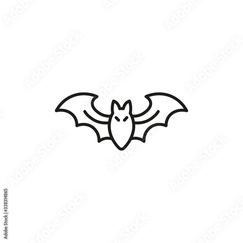 Bat icon vector on white background