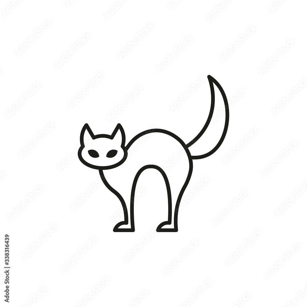 Cat icon vector on white background Cat icon vector on white background