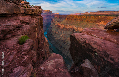 scenic view of Toroweap overlook at sunset in north rim, grand canyon national park,Arizona,usa.