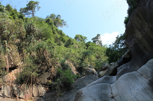 waterfall in the mountains