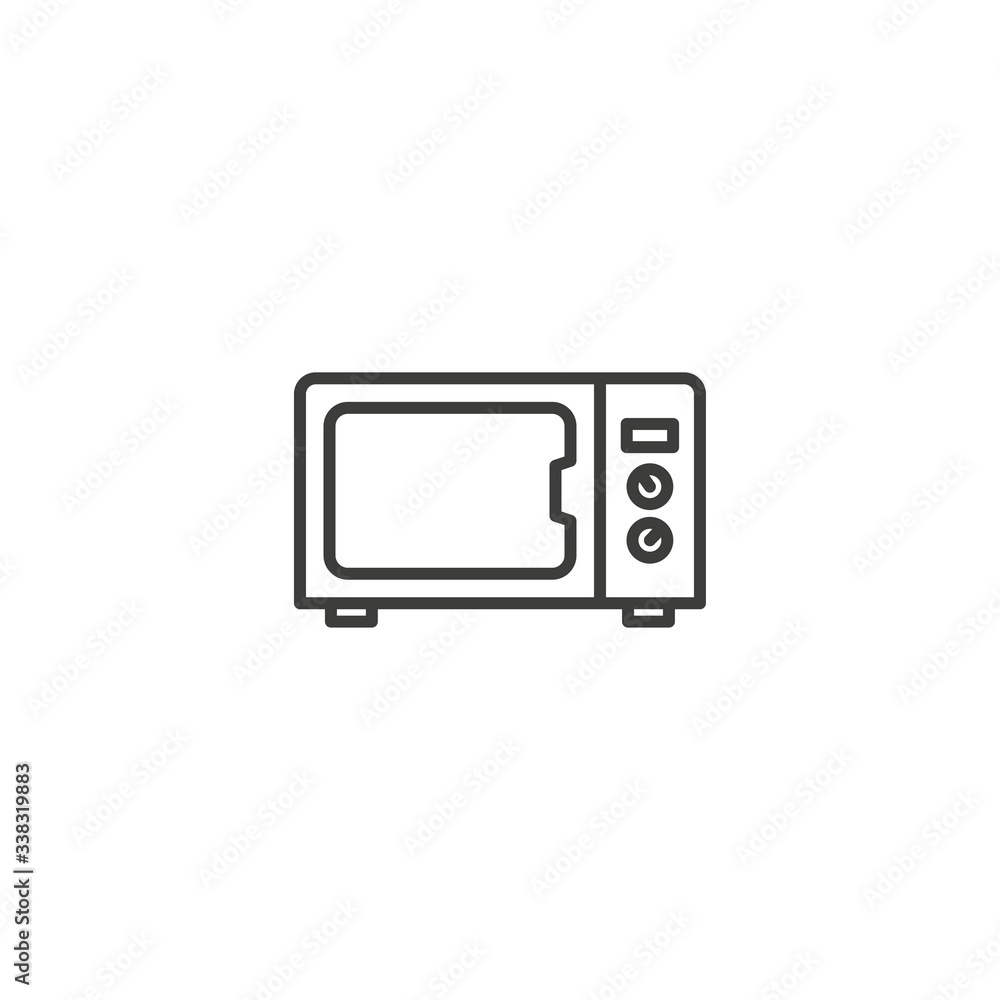 Microwave icon vector on white background Microwave icon vector on white background