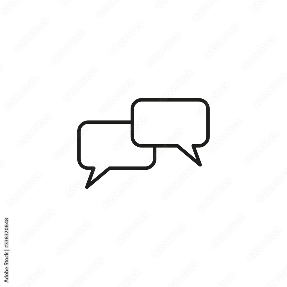 Speech bubbles icon vector on white background Speech bubbles icon vector on white background