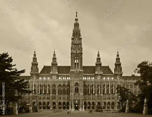 Town Hall (Rathaus) in Vienna. Austria