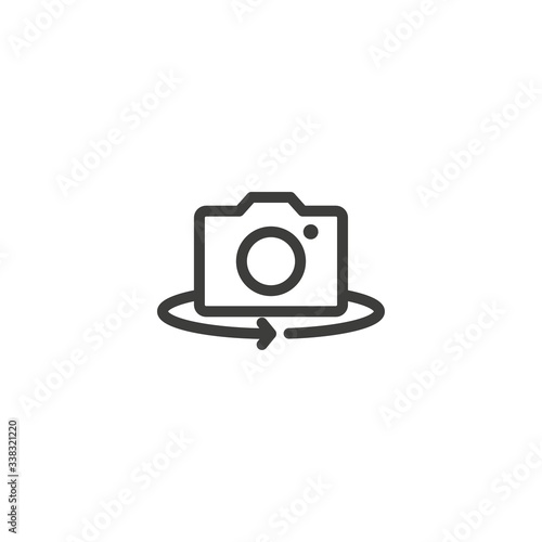 Front camera icon vector on white background