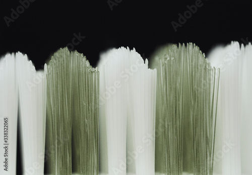 close-up of toothbrush bristles