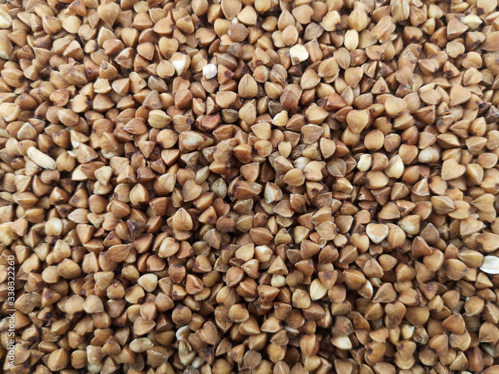 Brown buckwheat is an abstract background, texture. Brown buckwheat is an abstract background, texture.