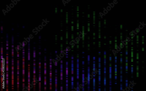 Dark Multicolor, Rainbow vector background with straight lines. Decorative shining illustration with lines on abstract template. Pattern for business booklets, leaflets.