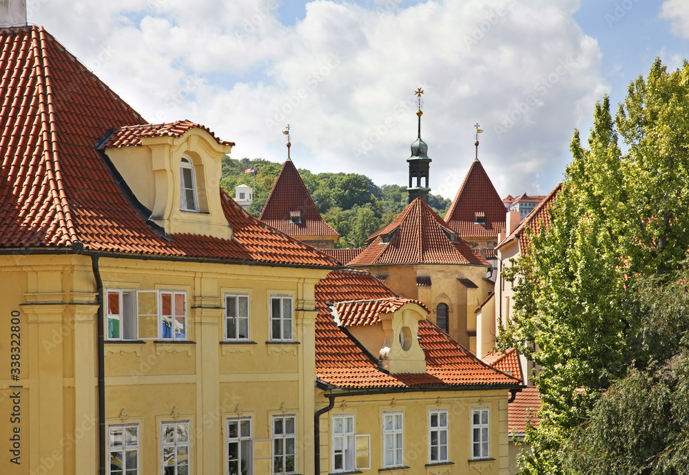View of Little Side (Mala Strana) in Prague. Czech Republic