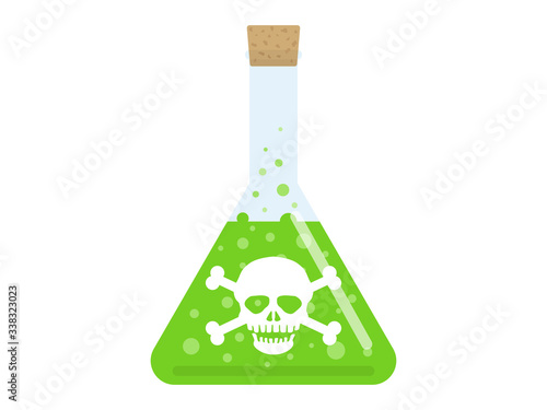 フラスコに入った毒薬のイラスト