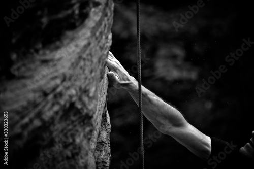 équilibre, escalade, rocher, pied, risque, noir et blanc, nature, chausson, assurer, sport, pierre, paysage, muscle, corde, extérieur, persévérance, grimper, côte, rocher, pierre, rocher, ciel, main, 
