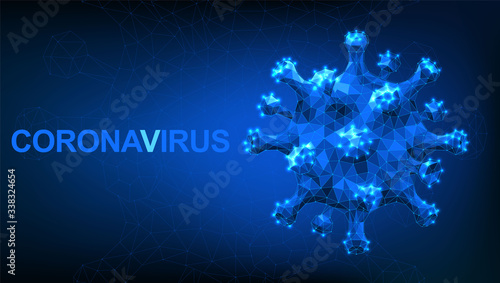 Illustrations concept coronavirus COVID-19. Vector illustrate. background with 3d virus