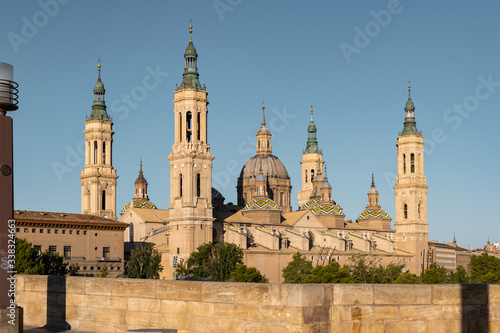 View of Basilica Pillar in Zaragoza , Spain.