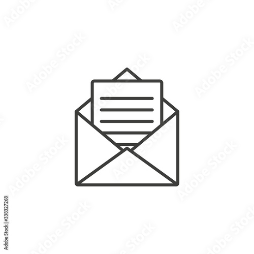 Letter and envelope icon vector