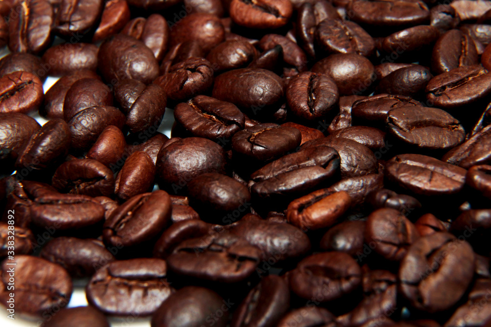 Texture of roasted ready to drink coffee close-up. Texture of roasted ready to drink coffee close-up.