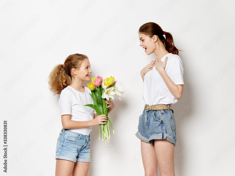 happy couple with flowers happy couple with flowers
