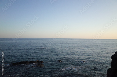 Open sky and ocean view from cliff