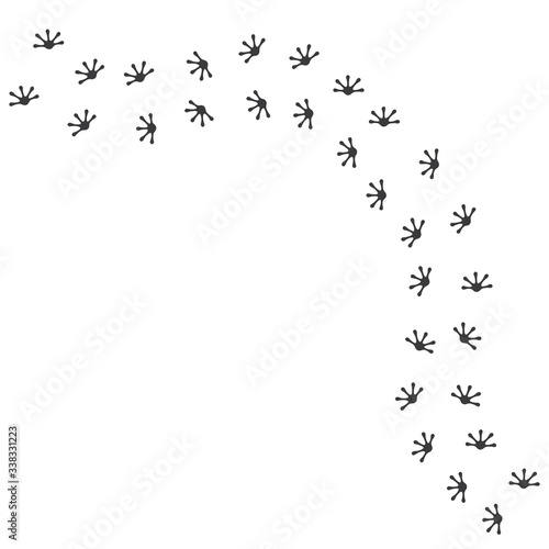 gecko footprint vector illustration design