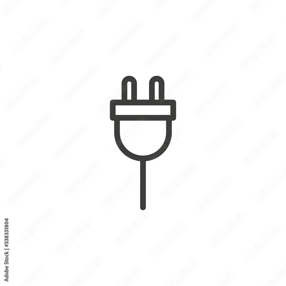 Obraz premium Plug icon vector on white background