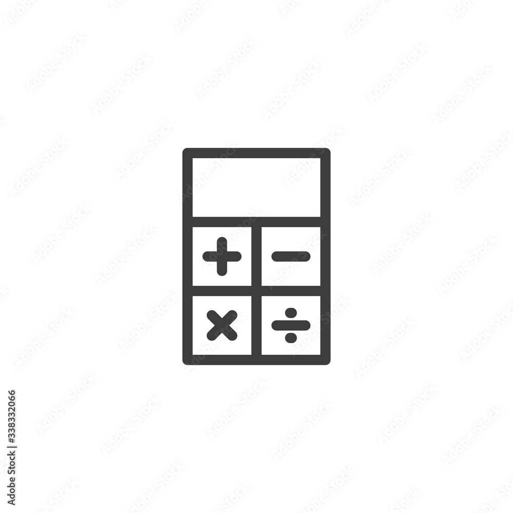Calculator icon vector on white background Calculator icon vector on white background
