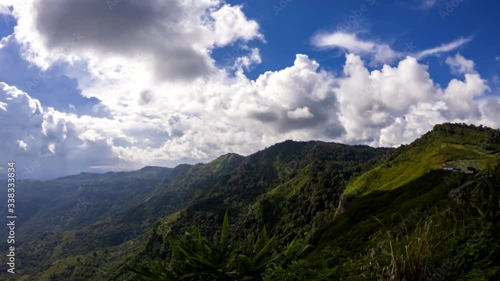 Landscape nature in Thailand. Time lapse landscape over mountain in Phu Thap Boek Phetchabun Province Thailand