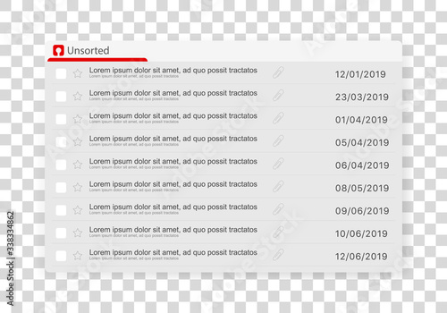 Email blank template internet. Vector