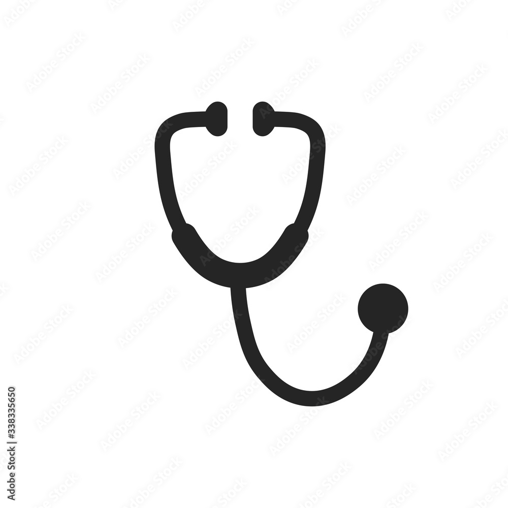 Stethoscope icon vector on white background Stethoscope icon vector on white background