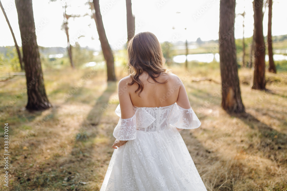 Romantic photo in the fairy forest. Beautiful woman Romantic photo in the fairy forest. Beautiful woman