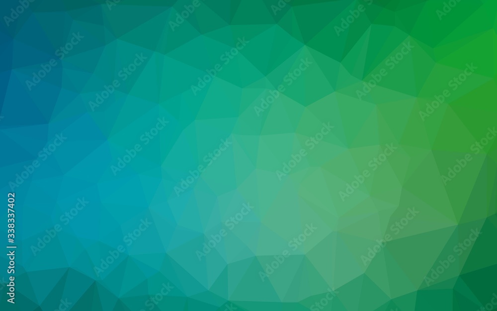 Light Blue, Green vector blurry triangle template. Creative illustration in halftone style with gradient. New texture for your design. Light Blue, Green vector blurry triangle template. Creative illustration in halftone style with gradient. New texture for your design.