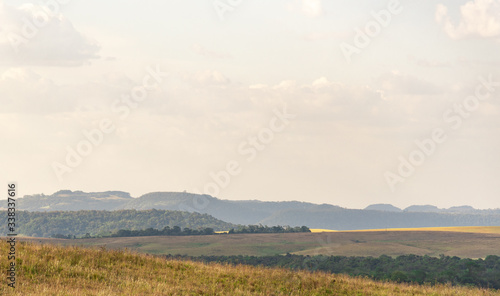 Rural landscape in southern Brazil Pampa biome area and livestock fields