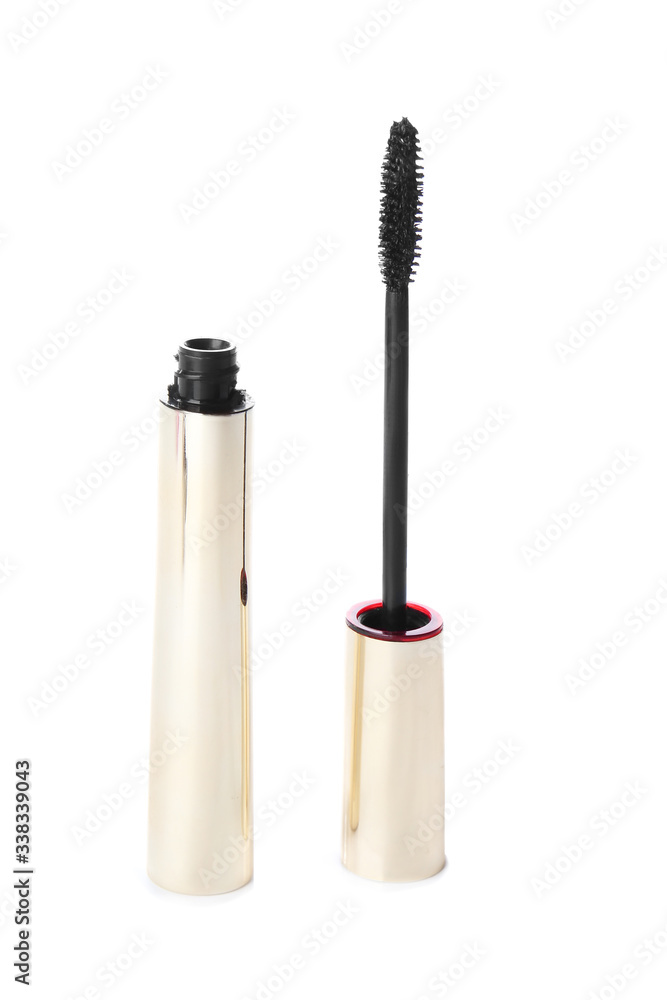 Obraz premium Black mascara on white background