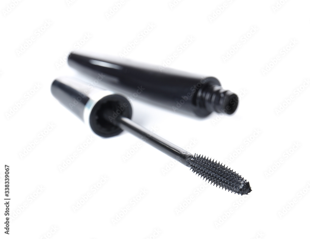Fototapeta premium Black mascara on white background