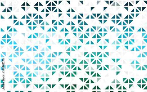 Light Blue  Green vector seamless template with crystals  triangles. Glitter abstract illustration with triangular shapes. Pattern for design of fabric  wallpapers.
