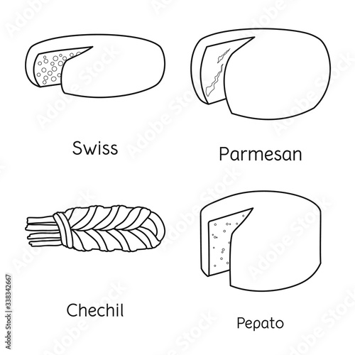 Vector design of product and food icon. Set of product and dairy stock vector illustration.
