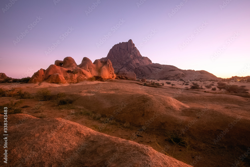 Spitzkoppen mountain in namibia