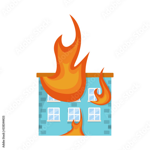 Isolated object of house and flame symbol. Collection of house and burning vector icon for stock.