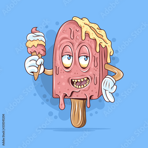 ICE CREAM AND GELATO CREAMY CUTE CARTOON