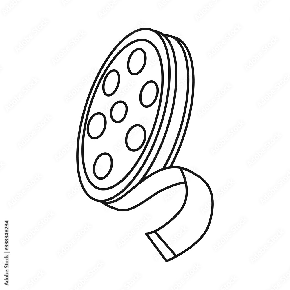 Vector illustration of reel and movie icon. Web element of reel and film stock vector illustration. Vector illustration of reel and movie icon. Web element of reel and film stock vector illustration.