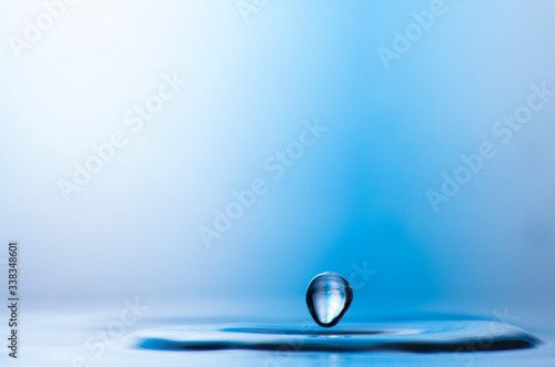 High speed photograph of a water drop in motion