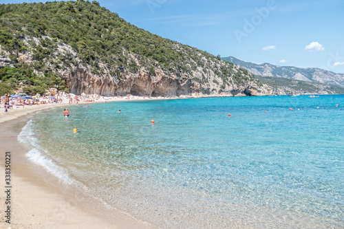 The beach of Cala Luna with natural caves