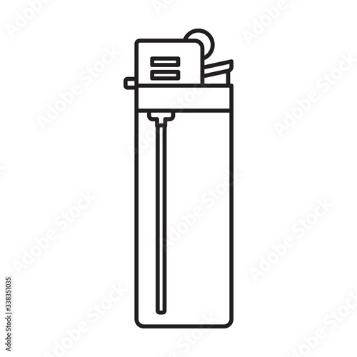 Lighter vector icon.Outline vector icon isolated on white background lighter .