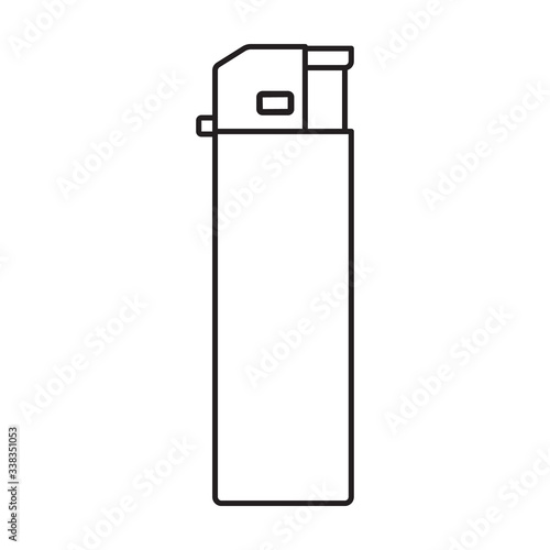 Lighter vector icon.Outline vector icon isolated on white background lighter .