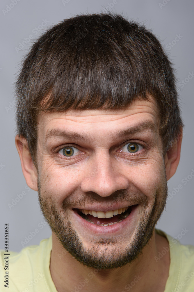 Close-up portrait of a very happy man Close-up portrait of a very happy man