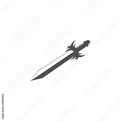 Sword weapon vector logo template illustration design