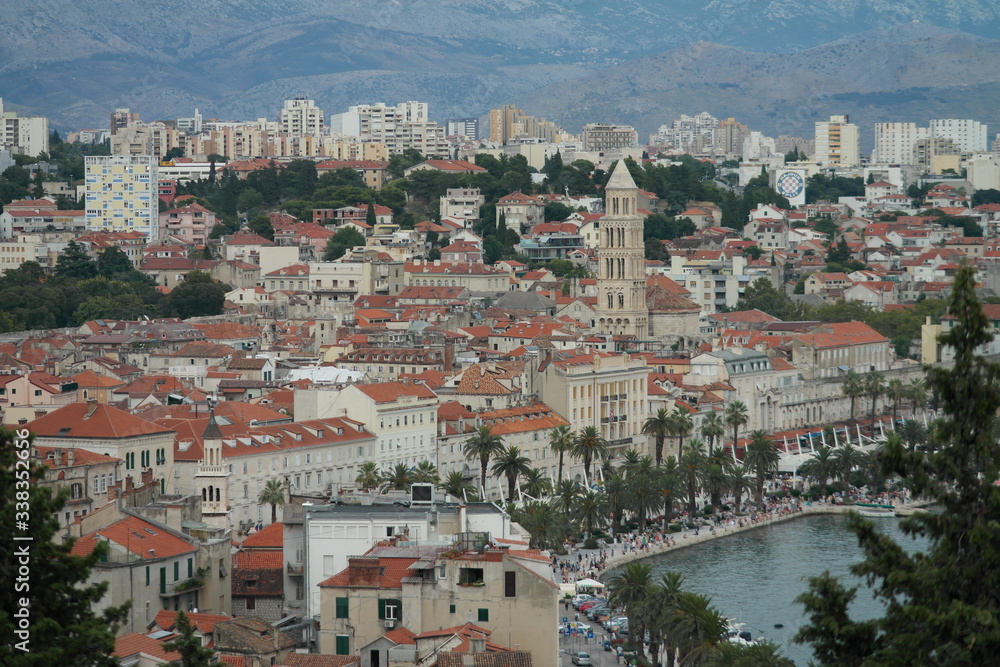 Chorwacki Split w lecie - panorama
